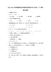 2021-2022学年福建省泉州市南安市实验中学八年级（下）期中数学试卷