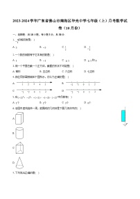 2023-2024学年广东省佛山市南海区华光中学七年级（上）月考数学试卷（10月份）（含解析）