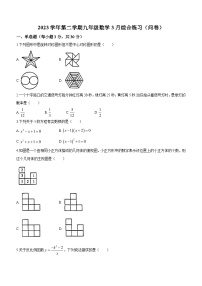 广东省广州市绿翠现代实验学校2023-2024学年九年级下学期月考数学试题(无答案)