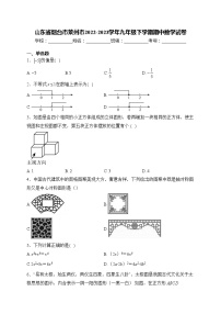 山东省烟台市莱州市2022-2023学年九年级下学期期中数学试卷(含答案)