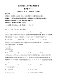 2024年贵州省铜仁市万山区第一次模拟考试中考一模数学模拟试题（原卷版+解析版）