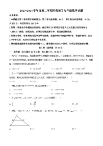 2024年山东省济宁市汶上县中考二模数学模拟试题（原卷版+解析版）