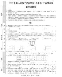 2024年浙派联盟中考模拟数学试卷（PDF版，含答案）