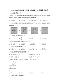 湖南省长沙市一中城南初级中学2023-2024学年七年级下册第一次月考数学试题（含解析）