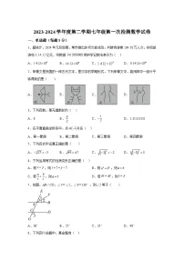 湖南省长沙市一中城南初级中学2023-2024学年七年级下册第一次月考数学试题（含解析）