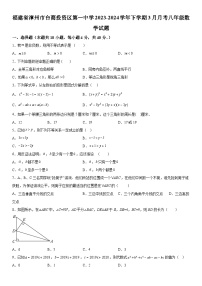 福建省漳州市台商区第一中学2023-2024学年八年级下册月考数学试题（含解析）