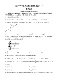 2024年安徽省芜湖市中考一模数学试题（含解析版）