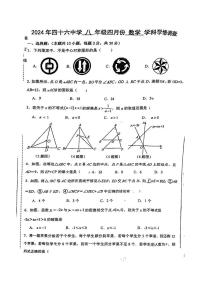 辽宁省沈阳市第四十六中学2023-2024学年下学期八年级3月考数学试卷