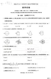 2024年辽宁省大连市高新园区名校联盟九年级一模数学试卷