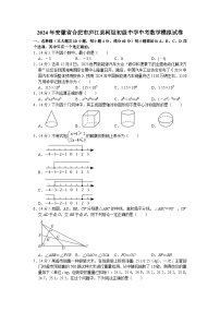 2024年安徽省合肥市庐江县柯坦初级中学中考数学模拟试卷+