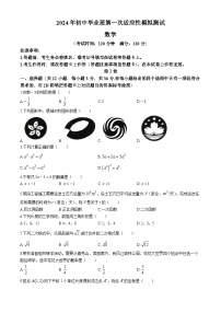 2024年广西壮族自治区贺州市中考一模数学模拟试题