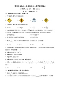 江苏省泰州市泰兴市实验初级中学2023-2024学年八年级下学期3月月考数学试题（原卷版+解析版）