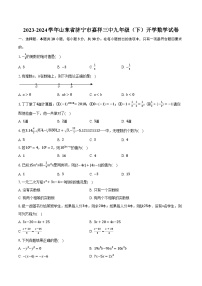 2023-2024学年山东省济宁市嘉祥三中九年级（下）开学数学试卷（含解析）