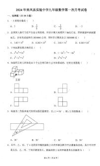 湖北省恩施土家族苗族自治州来凤县+实验中学2023-2024学年九年级下学期4月月考数学试题