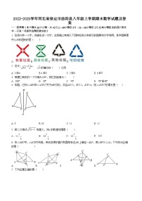 2022-2023学年河北省保定市曲阳县八年级上学期期末数学试题及答案