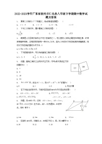 2022-2023学年广东省韶关市仁化县八年级下学期期中数学试题及答案