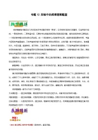 中考数学二轮复习压轴题培优专练专题12 压轴中的阅读理解题型（2份打包，原卷版+解析版）