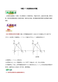 中考数学二轮复习压轴题培优专练专题17 多函数综合问题（2份打包，原卷版+解析版）