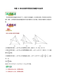 中考数学二轮复习压轴题培优专练专题18 转化的数学思想在压轴题中的应用（2份打包，原卷版+解析版）