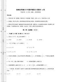 中考强化训练湖南省常德市中考数学模拟专项测评 A卷