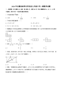 2024年安徽省蚌埠市怀远县中考一模数学试题（原卷版+解析版）