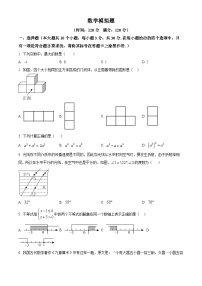 2024年湖北省襄阳市南漳县部分学校中考一模数学试题（原卷版+解析版）