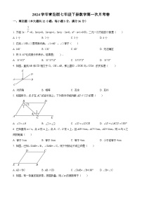 2024学年青岛版七年级下册数学第一次月考卷