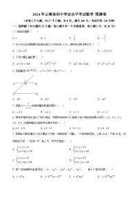 2024年云南省初中学业水平考试 数学模拟预测题（一）（原卷版+解析版）
