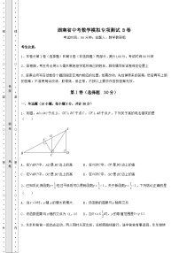 模拟测评湖南省中考数学模拟专项测试 B卷（含答案详解）