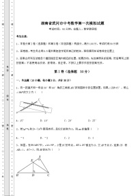 模拟测评湖南省武冈市中考数学第一次模拟试题（含答案详解）