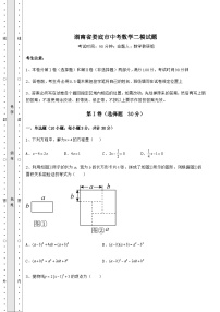 强化训练湖南省娄底市中考数学二模试题（含答案及详解）