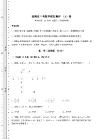 模拟汇总湖南省中考数学模拟测评 （A）卷（含详解）