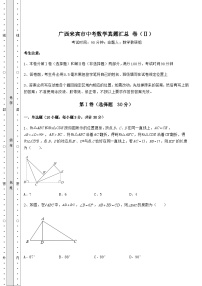 备考特训广西来宾市中考数学模拟汇总 卷（Ⅱ）（含答案详解）