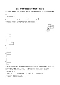 2024年甘肃省武威市中考数学一模试卷(含解析）