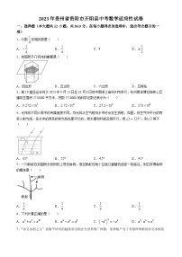 2023年贵州省贵阳市开阳县中考数学模拟预测题