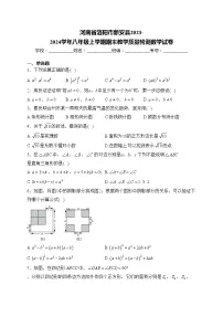 河南省洛阳市新安县2023-2024学年八年级上学期期末教学质量检测数学试卷(含答案)