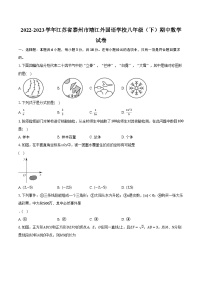 2022-2023学年江苏省泰州市靖江外国语学校八年级（下）期中数学试卷（含解析）