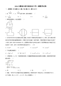 2024年安徽省合肥市新站区中考一模数学试题（原卷版+解析版）