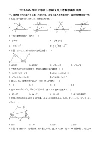 江苏省扬州市华东师范大学广陵实验初级中学2023-2024学年七年级下学期3月月考数学试题（原卷版+解析版）