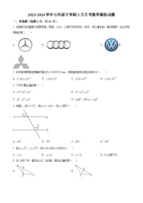 江苏省连云港市连云区东港中学2023-2024年七年级下学期3月月考数学试题（原卷版+解析版）