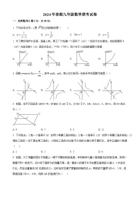 河南省南阳市淅川县第一教育集团联考2023-2024学年九年级下学期3月月考数学试题（原卷版+解析版）