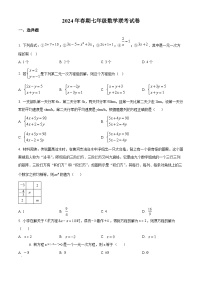 河南省南阳市淅川县第一教育集团联考2023-2024学年七年级下学期3月月考数学试题（原卷版+解析版）