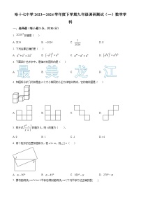 2024年黑龙江省哈尔滨市第十七中学校中考一模数学试题（原卷版+解析版）