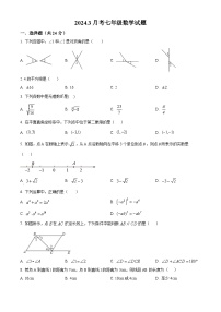 吉林省长春市榆树市八号镇第三中学2023-2024学年七年级下学期3月月考数学试题（原卷版+解析版）