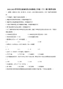 2022-2023学年河北省秦皇岛市昌黎县八年级（下）期中数学试卷（含解析）