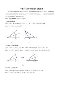 2024年中考数学二轮复习几何模型解读与提分精练 专题12 全等模型-角平分线模型（2份打包，原卷版+解析版）
