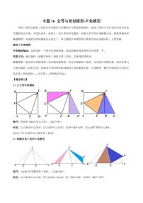 2024年中考数学二轮复习几何模型解读与提分精练 专题16 全等与相似模型-半角模型（2份打包，原卷版+解析版）