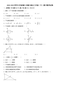 江苏省镇江市镇江新区2022-2023学年八年级下册期中数学试题（含解析）