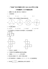 2024年广东省广州市华南师范大学附属中学中考模拟数学试题（含解析）