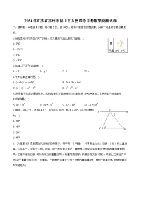 2024年江苏省苏州市昆山市八校联考中考数学段测试卷（含解析）